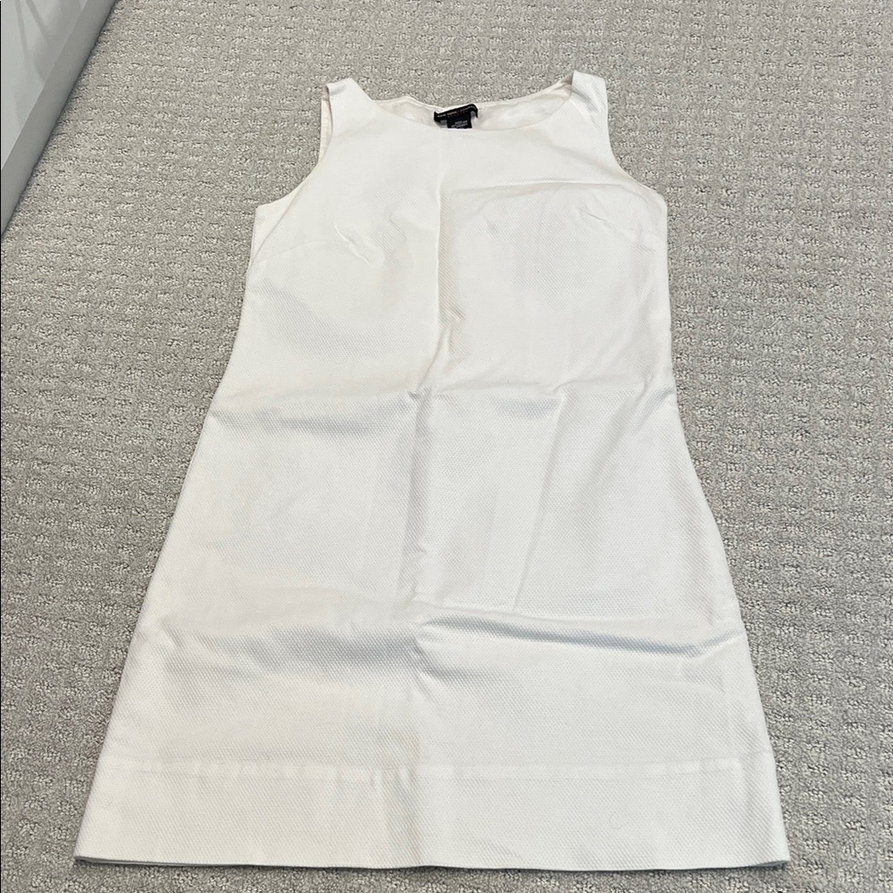 White Sleeveless A-Line Dress - Classic Tank Style